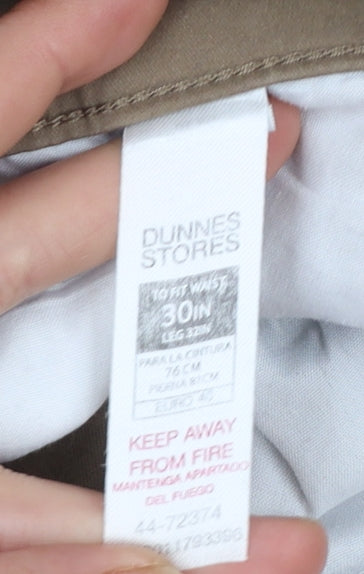 Dunnes Stores Men's Beige Chino Trousers 30W 32L Cotton Casual