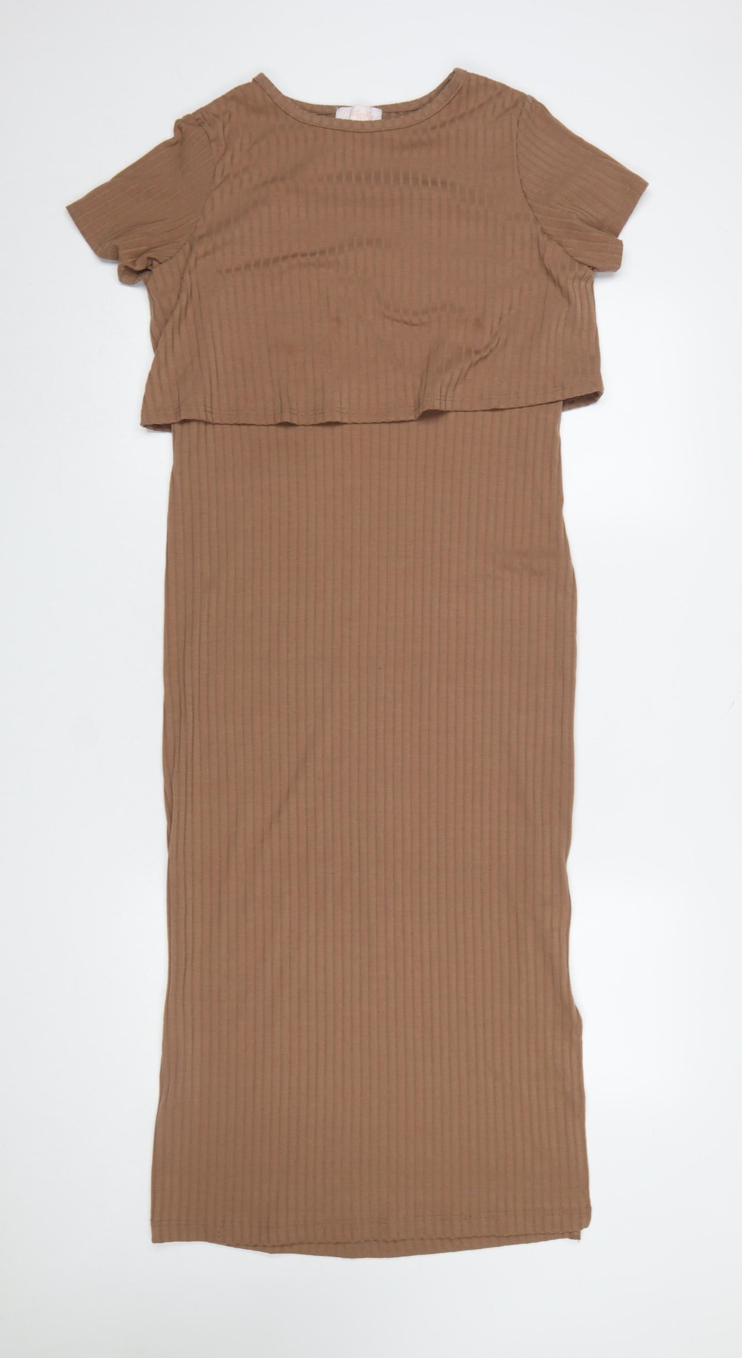 Next Maternity Women’s Brown Midi Bodycon Dress UK 8
