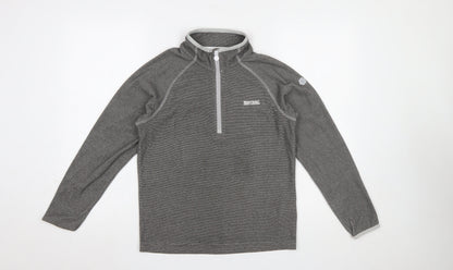Additional front view of Regatta boys’ grey 14 years 1/4 zip fleece pullover sweatshirt