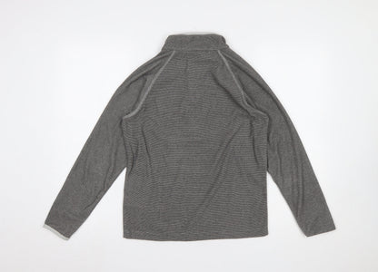 Close-up detail of Regatta boys’ grey 14 years 1/4 zip fleece pullover sweatshirt