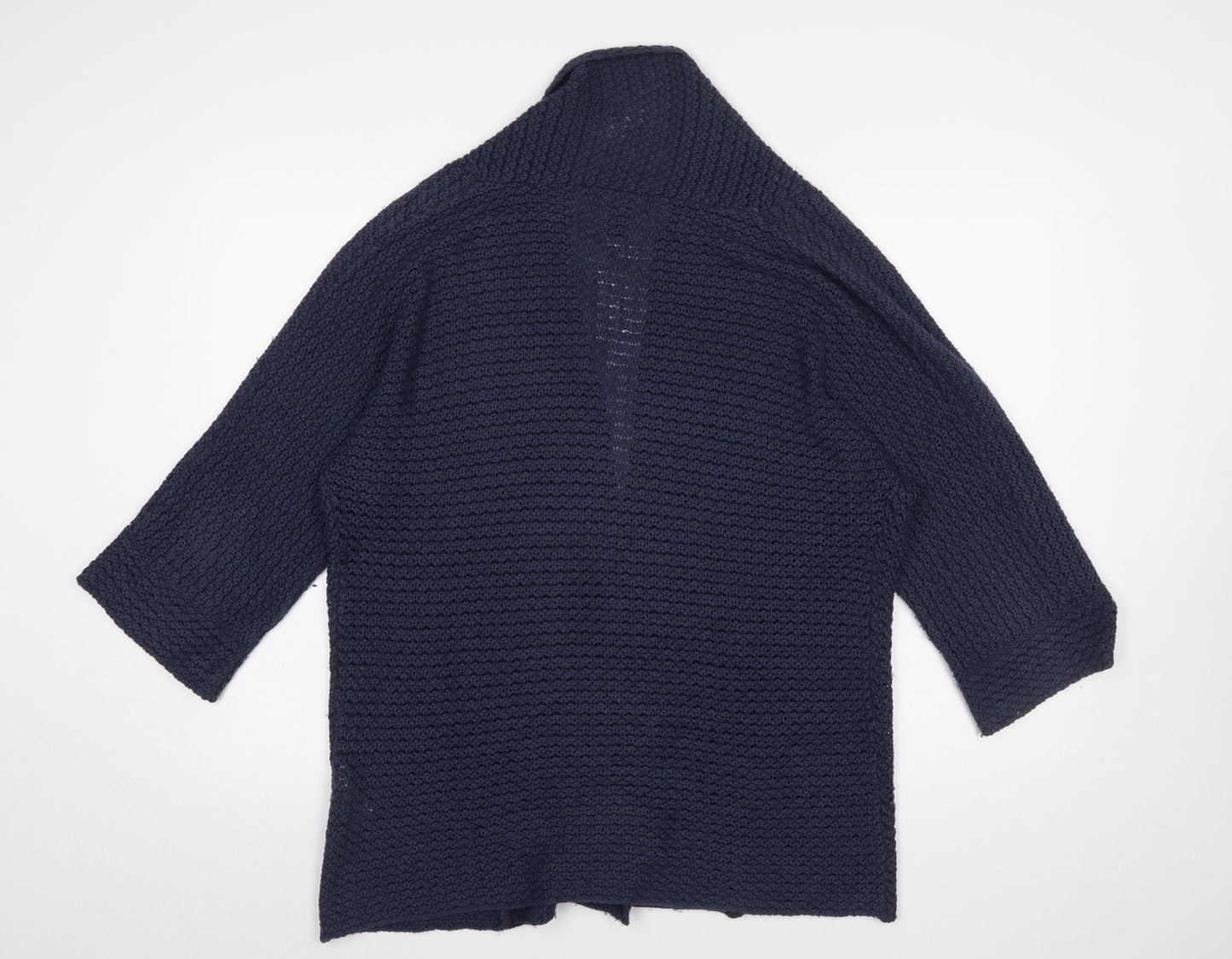 New Look Women's Blue Chunky Knit Open Cardigan Size M