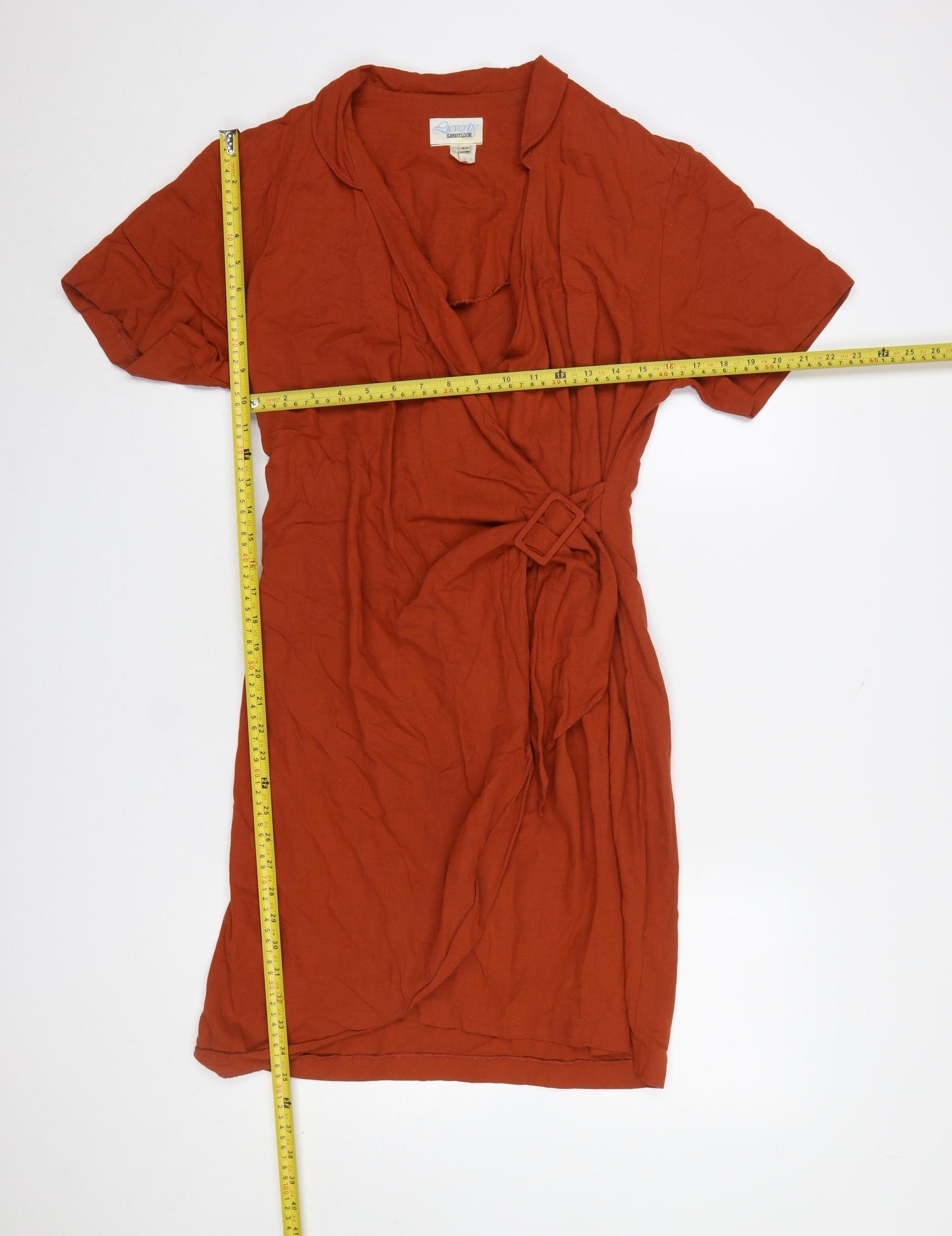 Lieverje Latest Look Women's Brown Size 12 Wrap Belted Dress