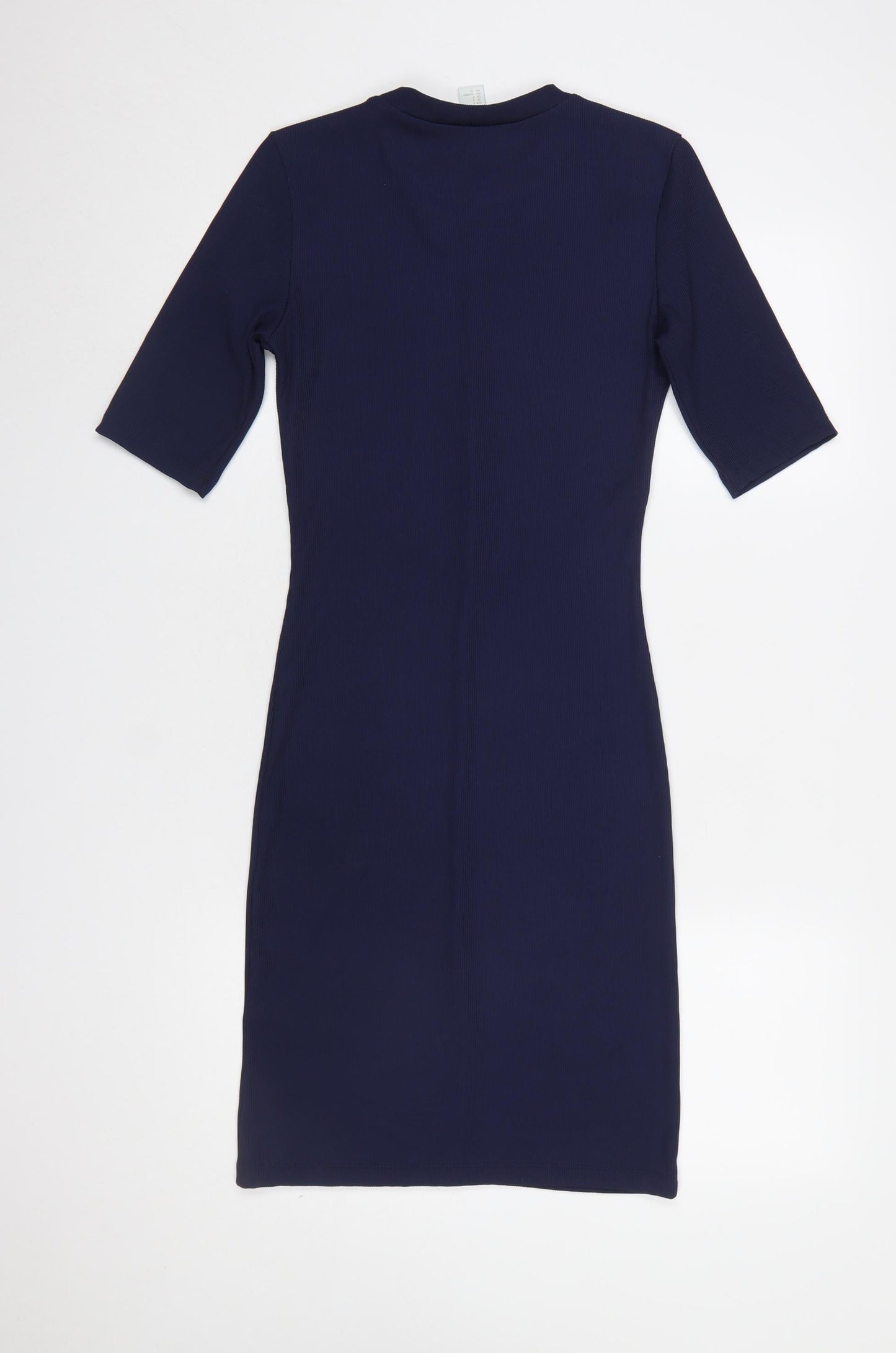 H&M Women’s Blue Bodycon Knee Length Dress Size 8