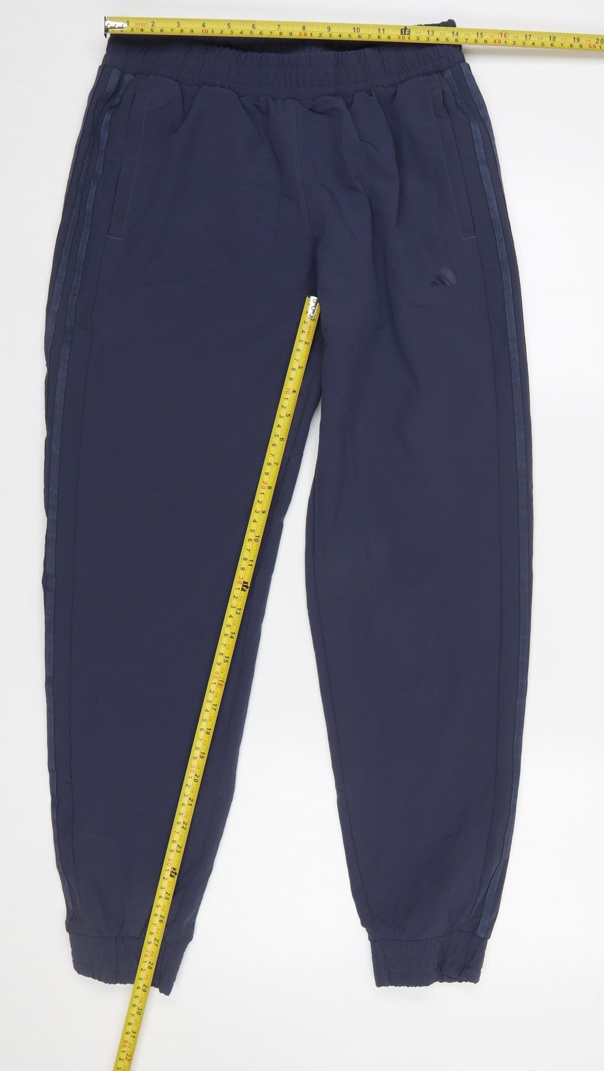 Adidas Womens Navy Blue Jogger Activewear Trousers Size 12 Polyester Blend