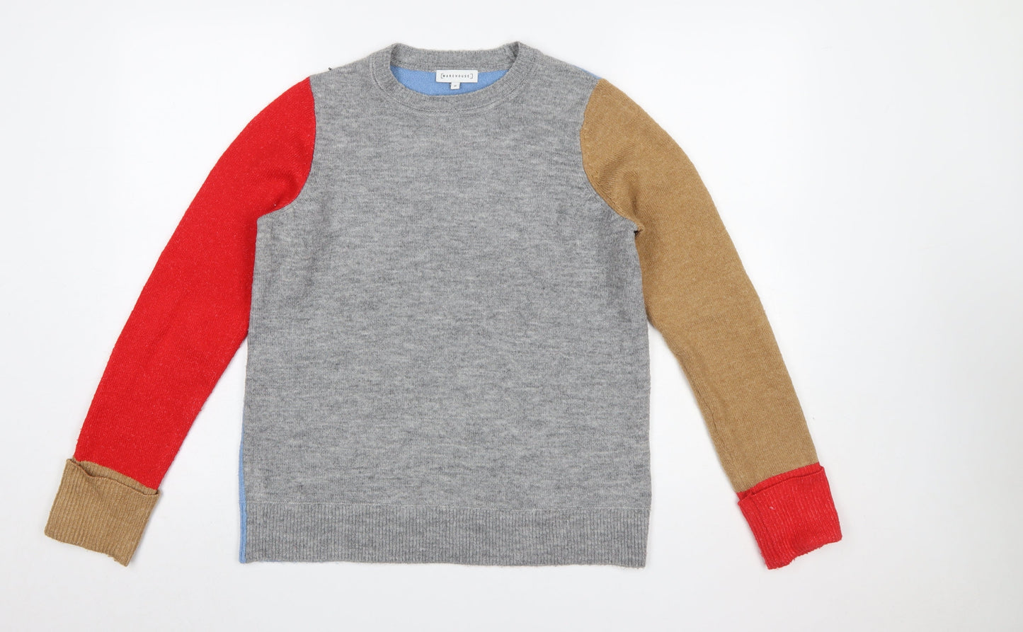 Warehouse Women’s Multicoloured Crew Neck Knit Jumper Size 10