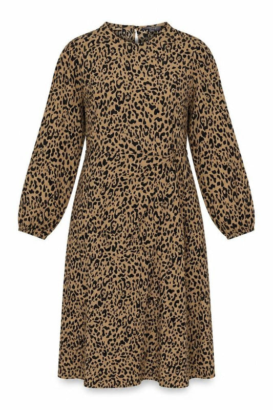 Primark Women's Brown Leopard Print Shift Dress Size 16