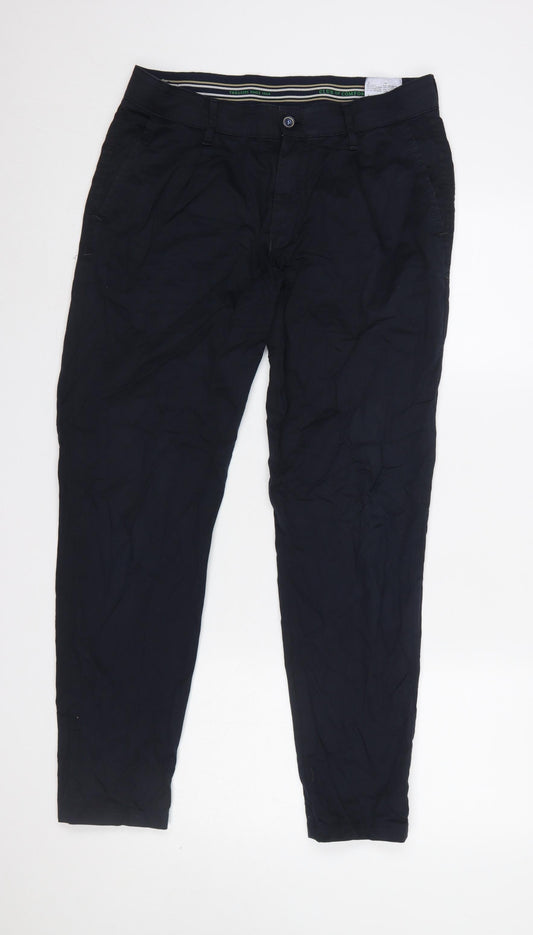 Club of Comfort Men's Blue 32/32 Chino Trousers Cotton Stretch