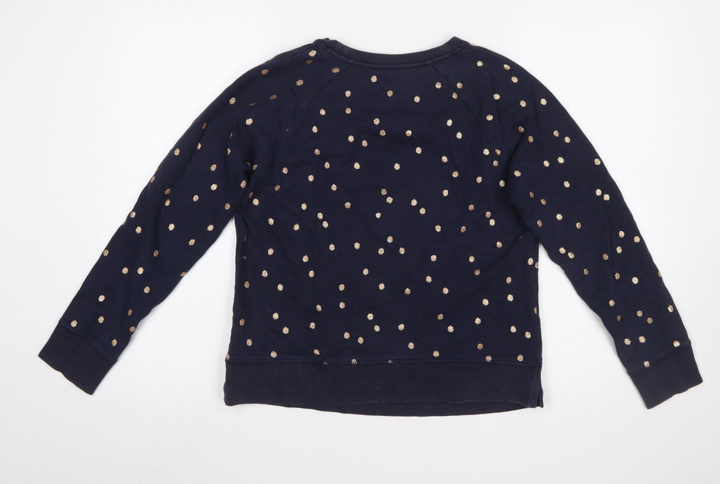 Boden Women's Navy Polka Dot Pullover Sweatshirt Size S
