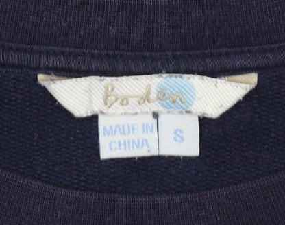 Boden Women's Navy Polka Dot Pullover Sweatshirt Size S