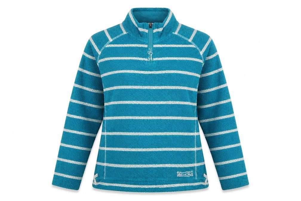 Weird Fish Womens Blue Striped 1/4 Zip Cotton Pullover Sweatshirt XL