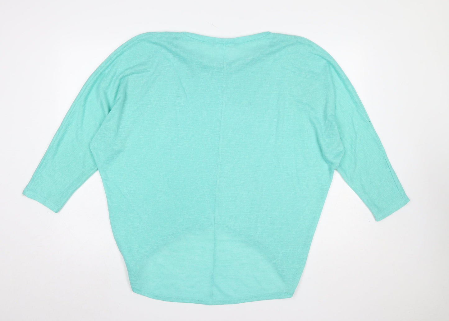 Zanzea Women Green Relaxed 3/4 Sleeve Jersey T-Shirt M