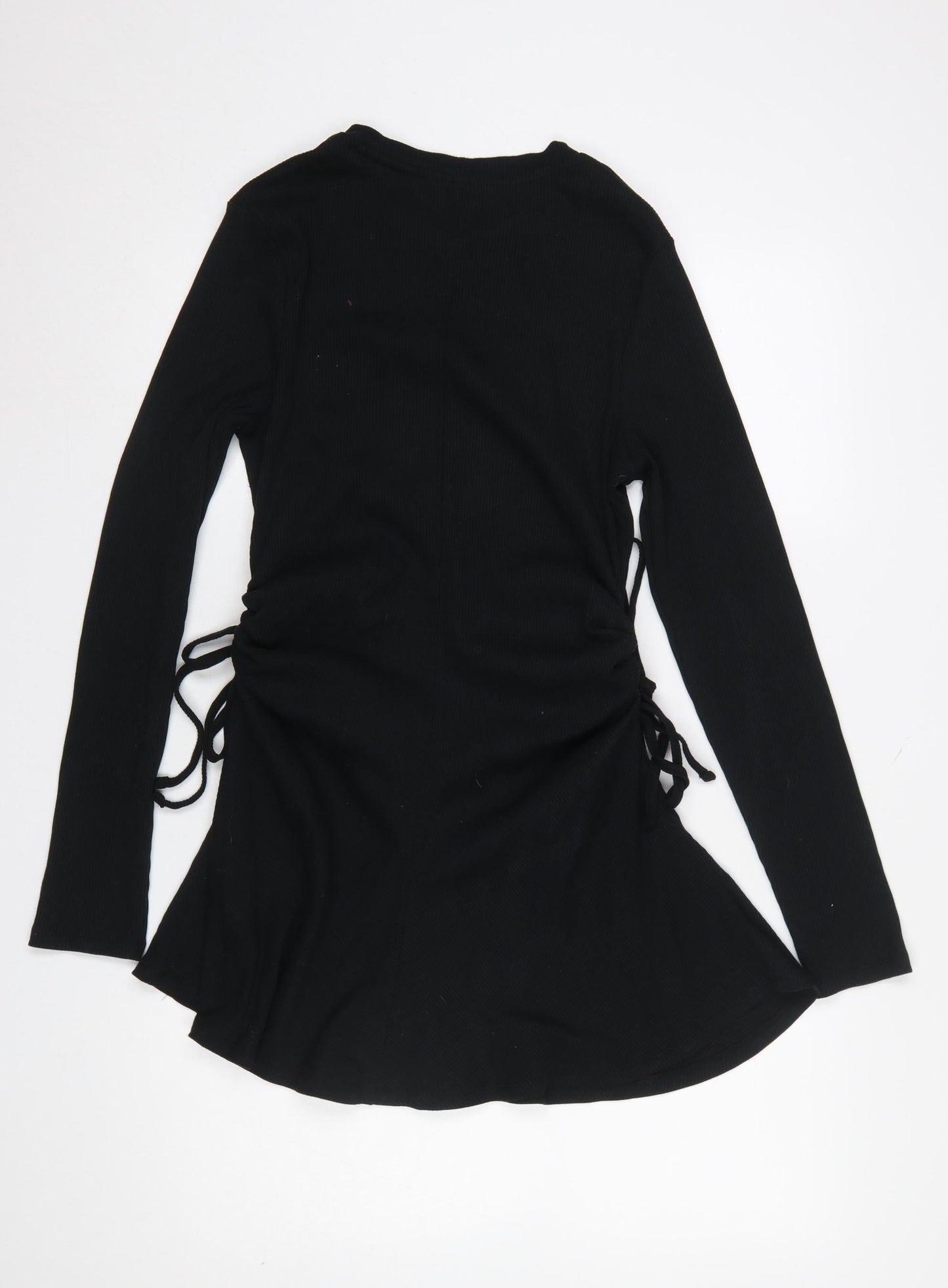 ASOS Design Women's Black Size 12 Bodycon Mini Dress Long Sleeve