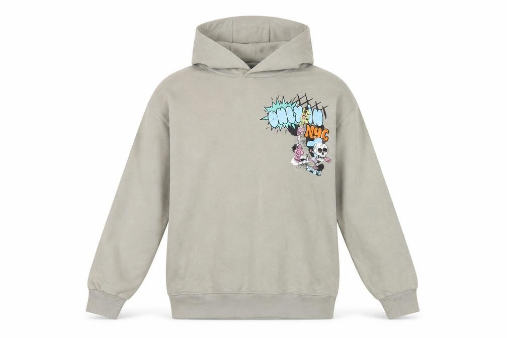 Marks & Spencer Boys Beige Graphic Pullover Hoodie 12 Years Cotton Blend