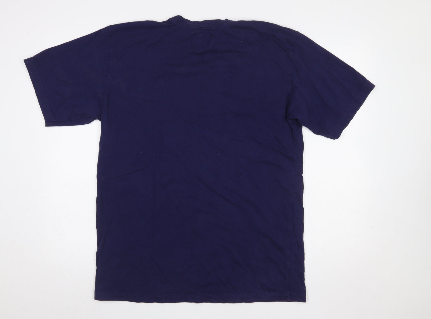 Cottonfield Sport Men's Blue Colourblock Crew Neck T-Shirt Size L