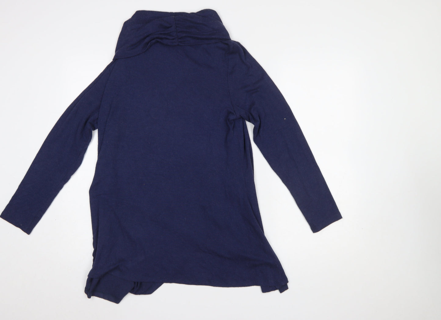 Phase Eight Women Blue Size 16 Cowl Neck Long Sleeve Tunic Top