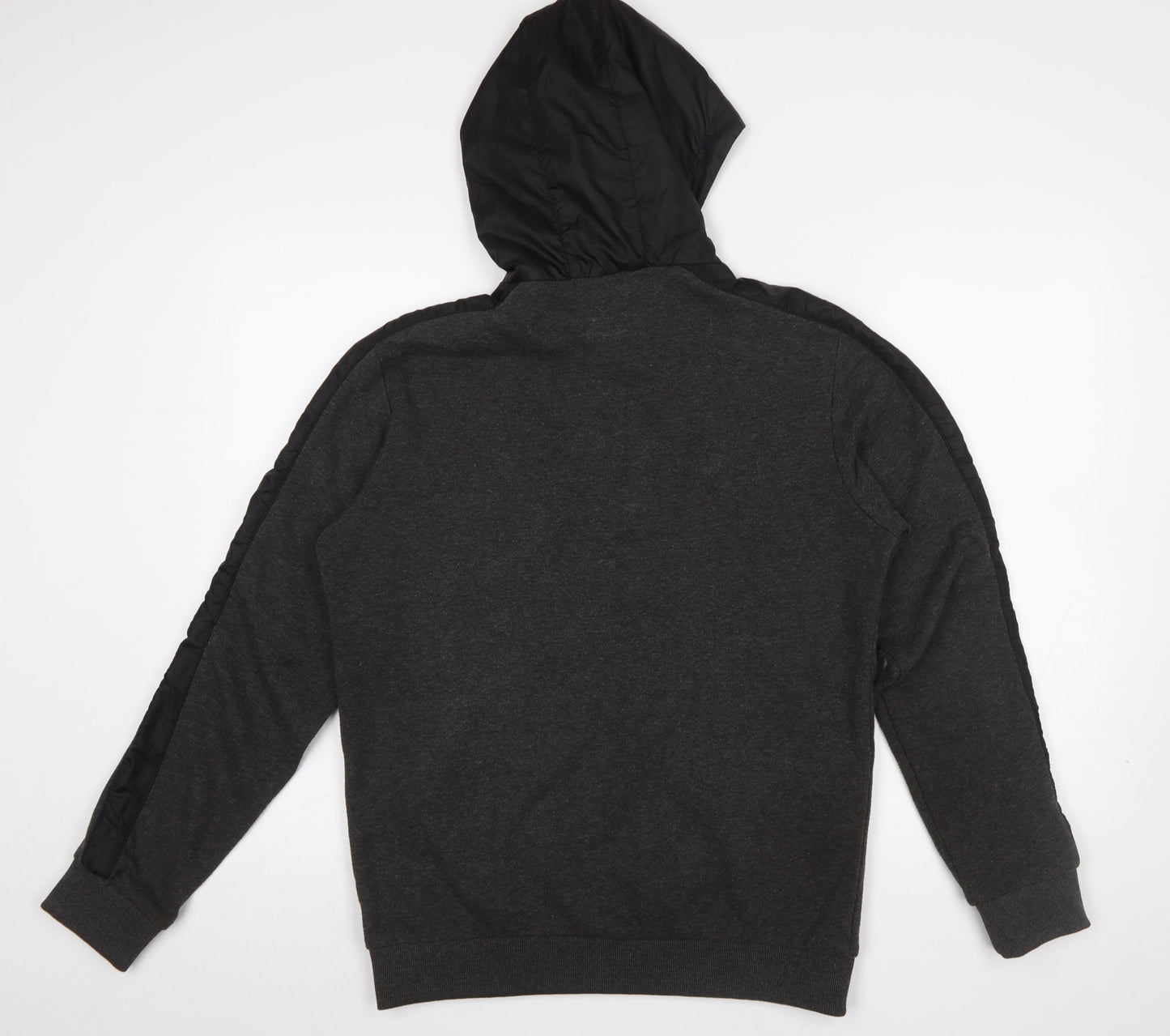 Puma Men’s Grey 1/2 Zip Hoodie Medium Cotton Sportswear