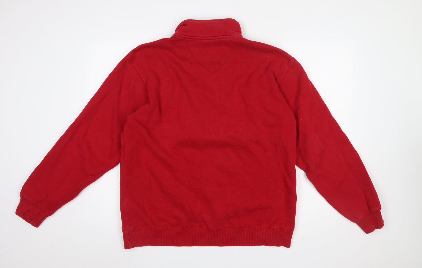 Fila Mens Red 1/2 Zip Pullover Fleece Sweatshirt Size M