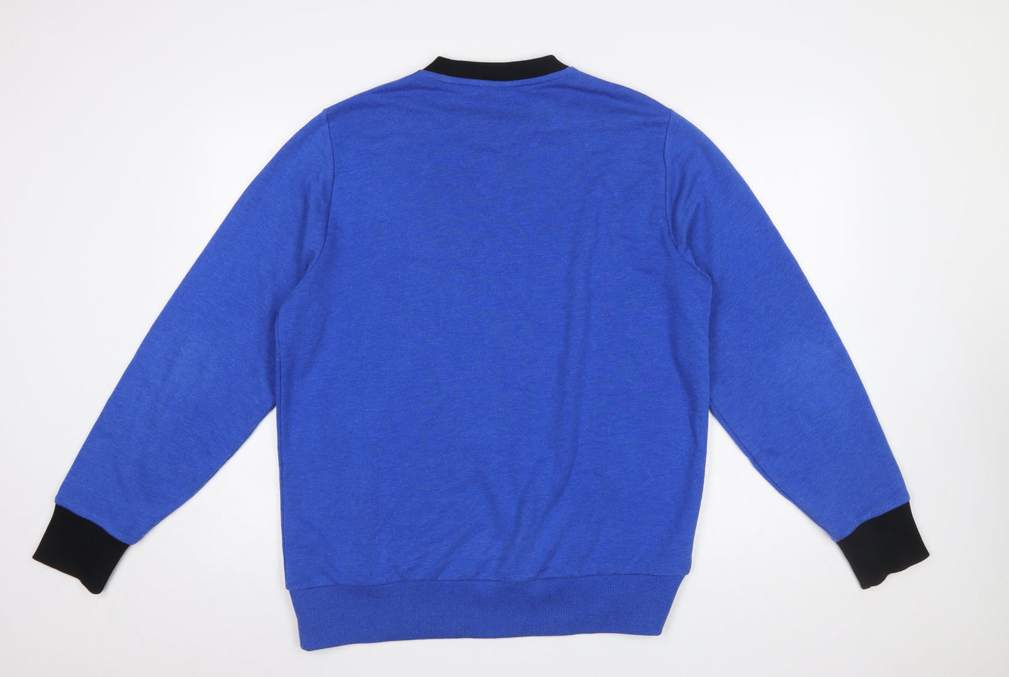 Lyle & Scott Mens Blue Crew Neck Sweatshirt Size L Cotton Blend