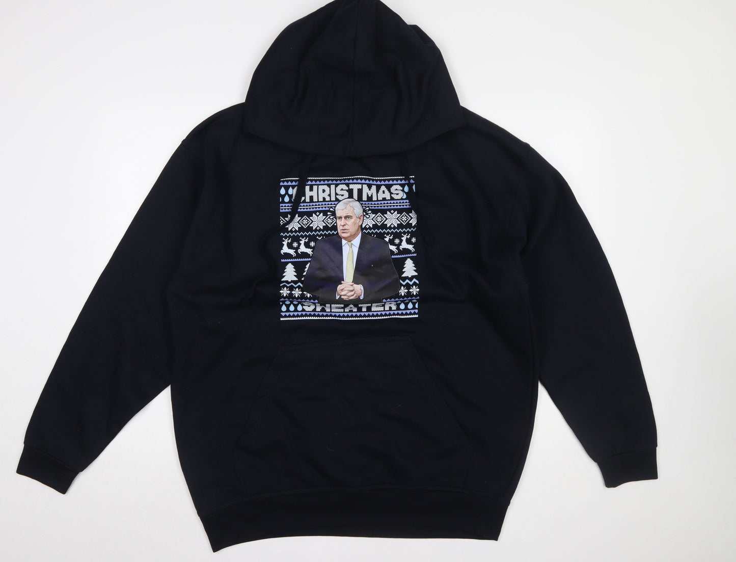 UCC Men's Black XL Pullover Christmas Graphic Hoodie