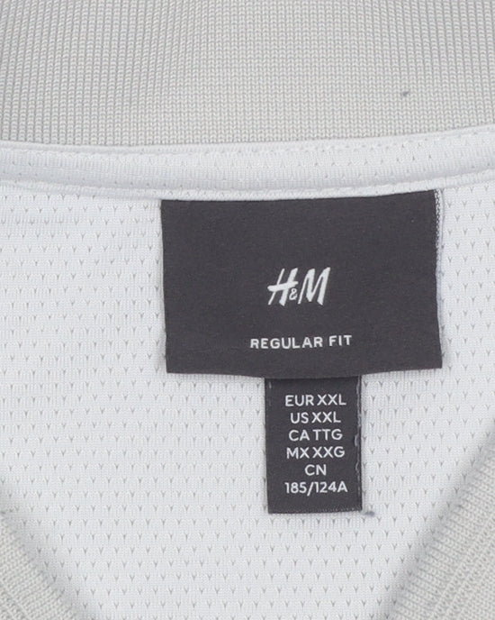 H&M Men’s Grey Full Zip Sweatshirt 2XL Regular Fit Lightweight