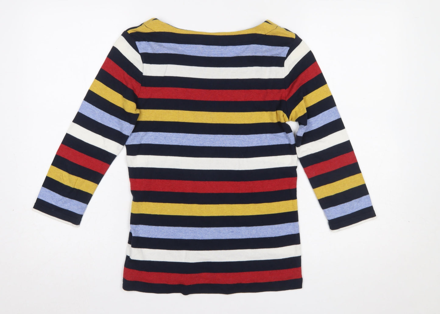 Maine New England Women's Multicoloured Striped 3/4 Sleeve Jersey T-Shirt Size 10
