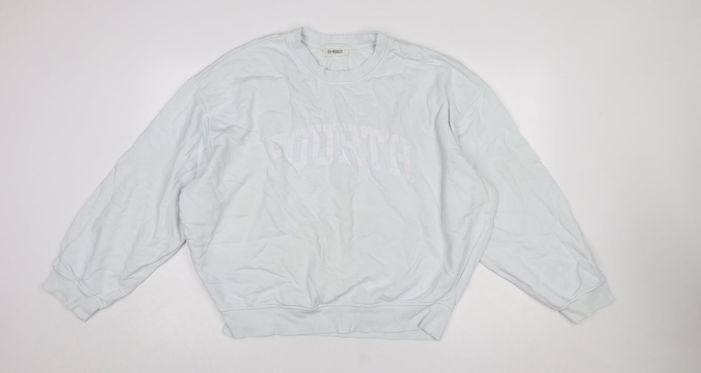 4th & Reckless Women’s Light Blue Crew Neck Pullover Sweatshirt S