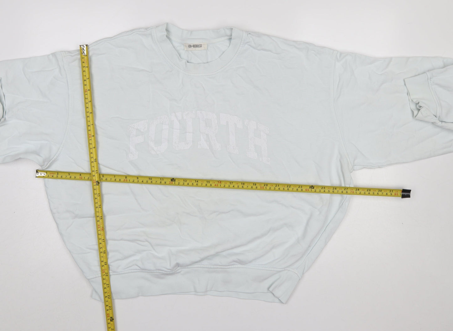 4th & Reckless Women’s Light Blue Crew Neck Pullover Sweatshirt S