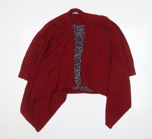 Marks and Spencer Women’s Red Knit Wrap Cardigan Blouse Size 18
