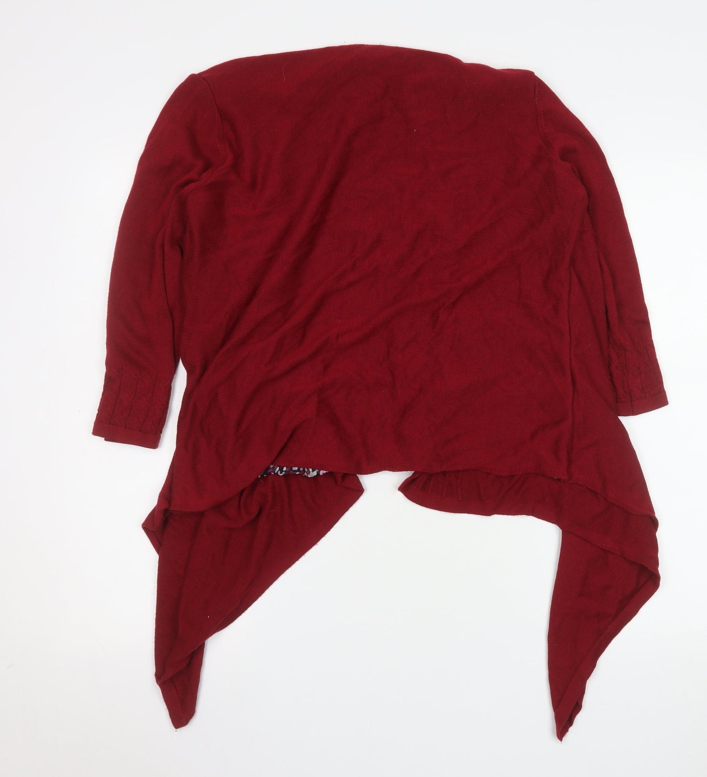 Marks and Spencer Women’s Red Knit Wrap Cardigan Blouse Size 18