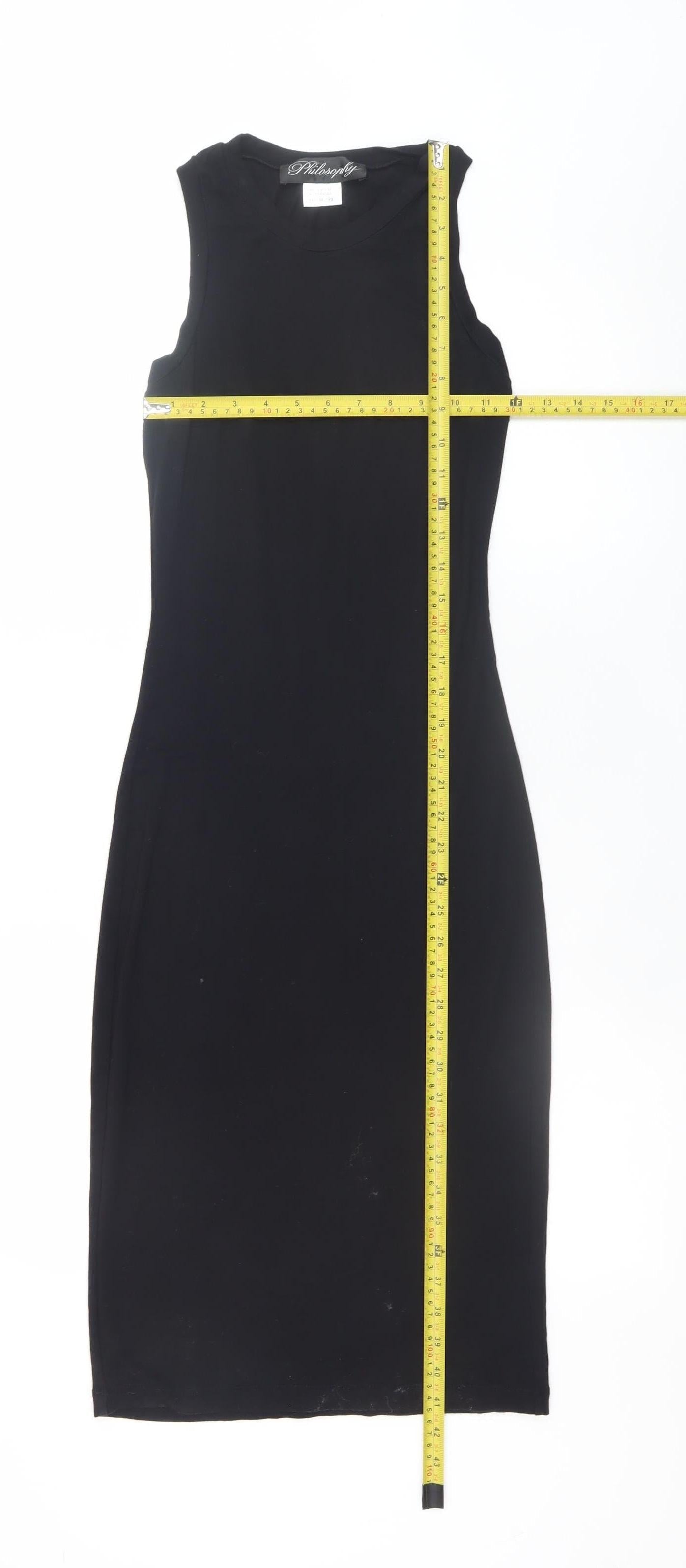Philosophy Women's Black Bodycon Sleeveless Dress Size 12