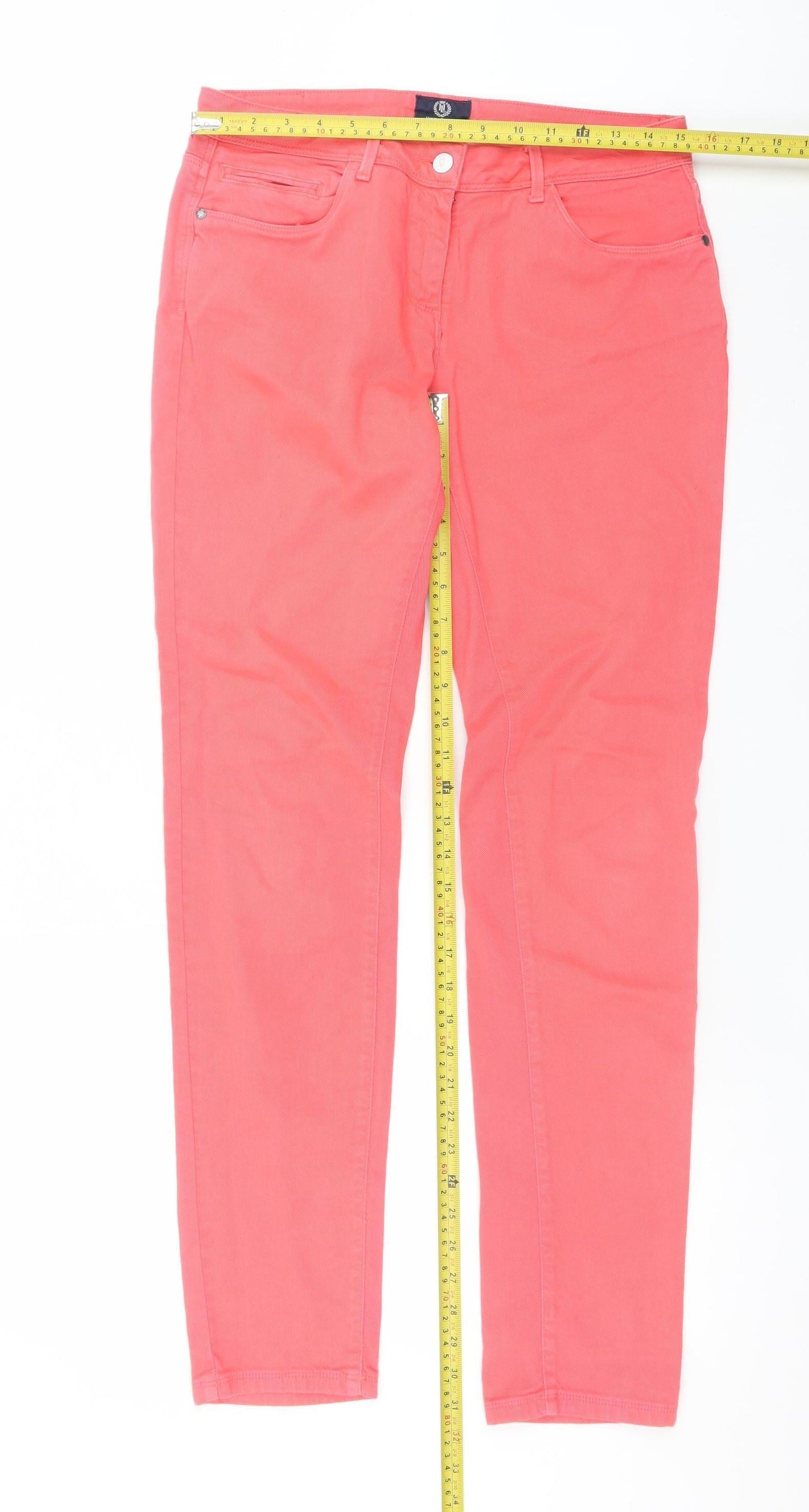 Henri Lloyd Womens Pink Skinny Jeans Size 12 Stretch Cotton
