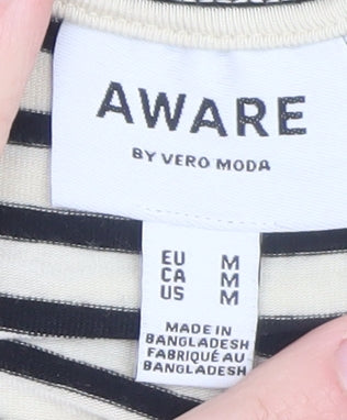 Vero Moda Women’s Black Stripe Sleeveless Tank Dress Size 12