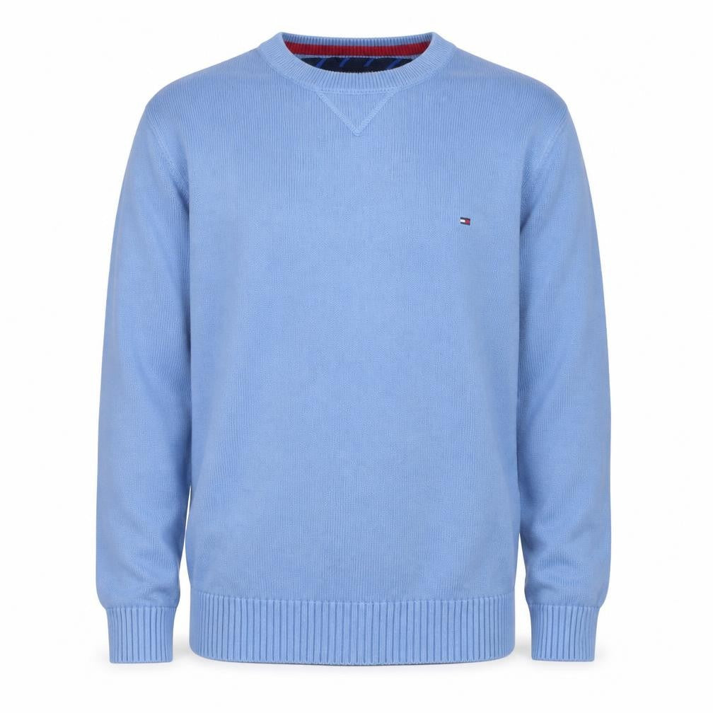 Tommy Hilfiger Men Blue XL Cotton Crew Neck Pullover Jumper
