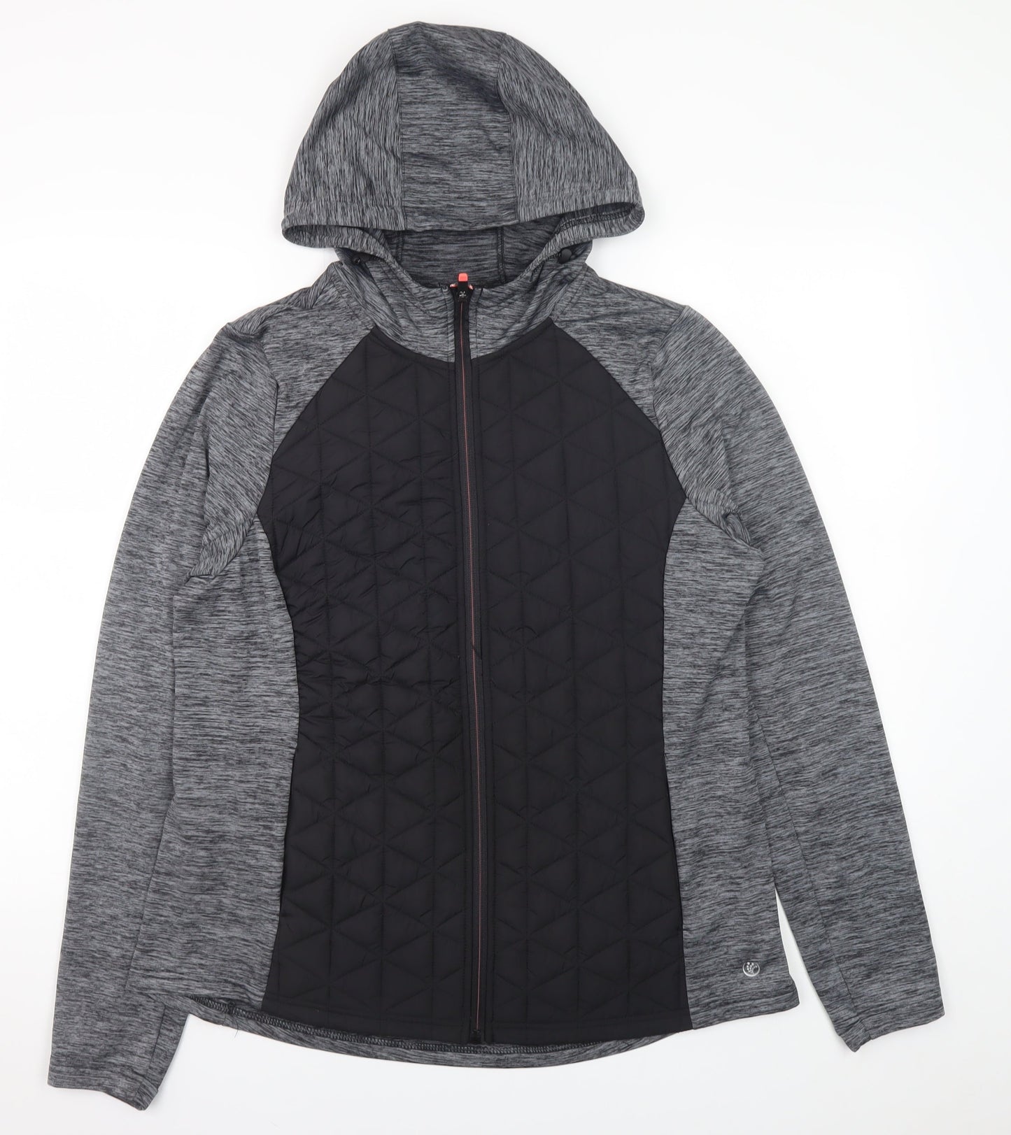 Dunnes Stores Womens Black L Quilted Hooded Puffer Jacket