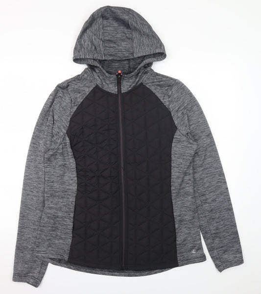Dunnes Stores Womens Black L Quilted Hooded Puffer Jacket