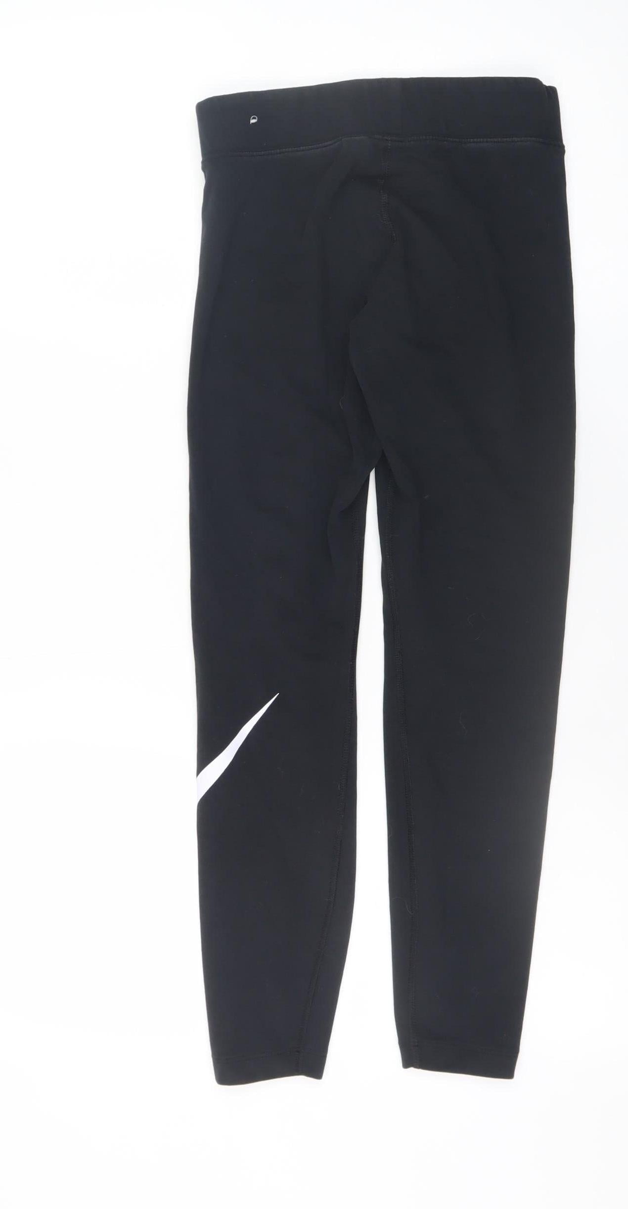 Nike Women's Black Ankle Leggings S Stretch Cotton Blend