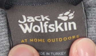 Jack Wolfskin Unisex Grey Full Zip Hoodie Size S Lightweight Outdoor