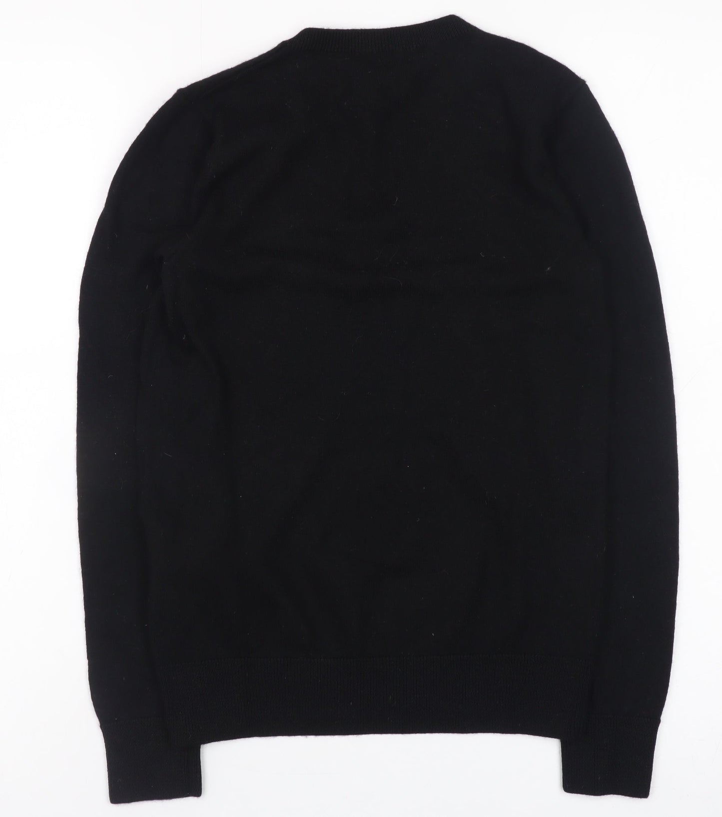 Ralph Lauren Men's Black V-Neck Merino Wool Jumper M