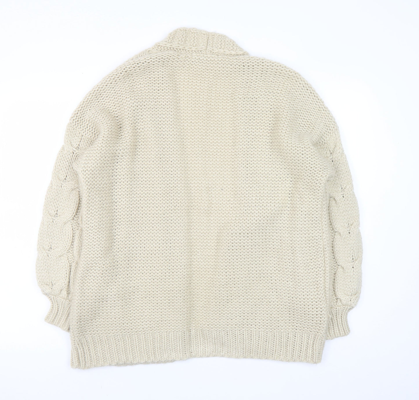 Next Women Ivory Cable-Knit Open Cardigan XS Acrylic Winter Jumper