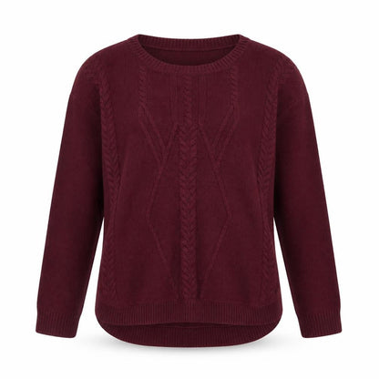 Next Women's Red Cable-Knit Cotton Blend Jumper Size 10