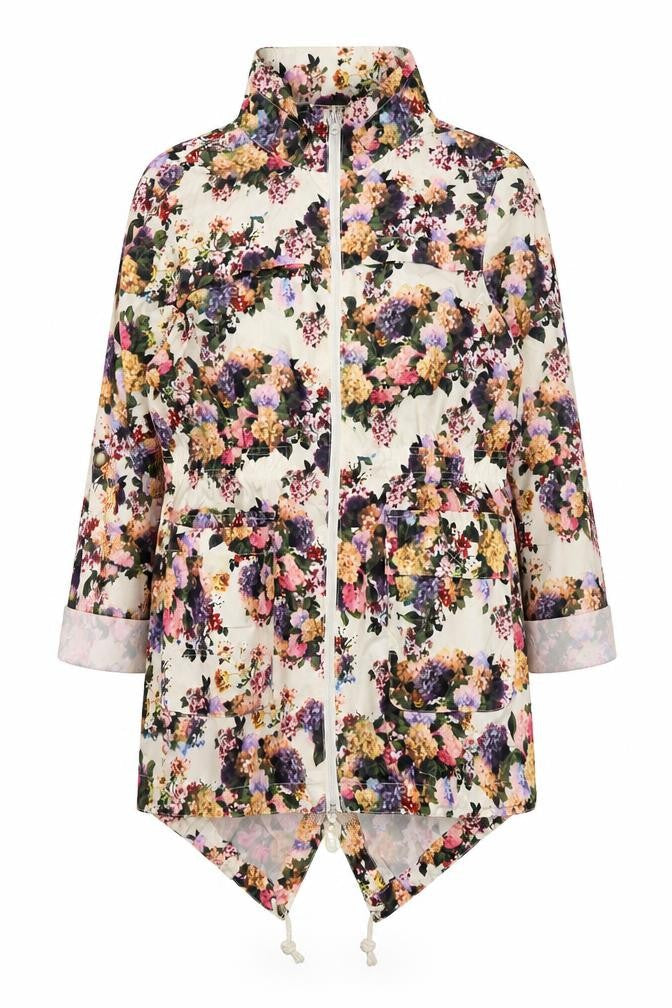 Brave Soul Womens Multicoloured Floral Lightweight Zip Jacket Size 10
