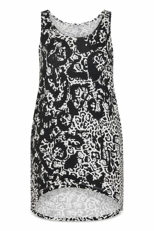 Dorothy Perkins Women's Black Animal Print Sleeveless Tank Dress Size 10