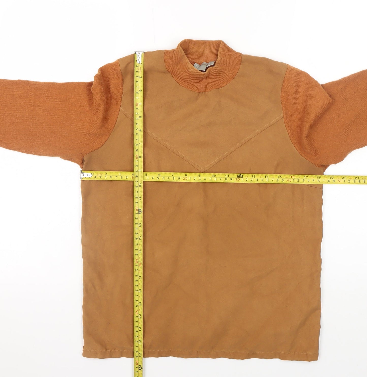 ASOS Women’s Brown Mock Neck Long Sleeve Pullover Jumper Size 12