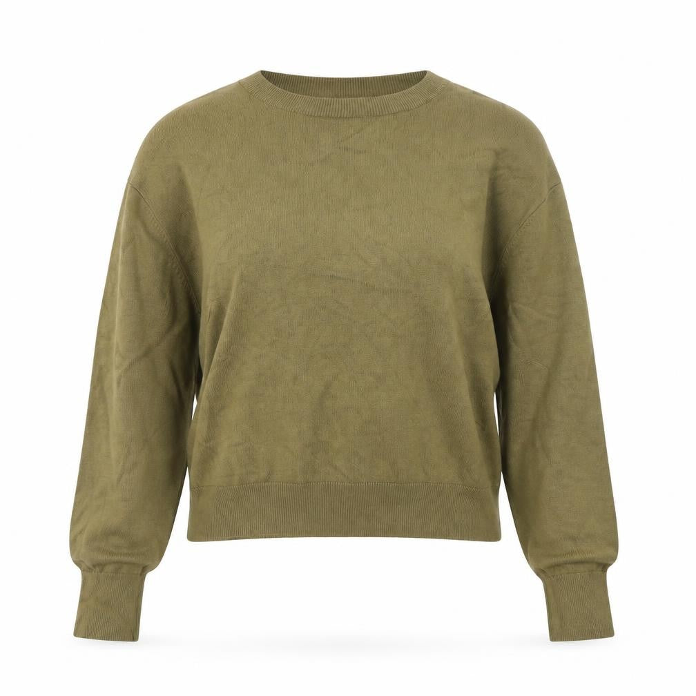 H&M Womens Green Crew Neck Pullover Jumper Size M Long Sleeve