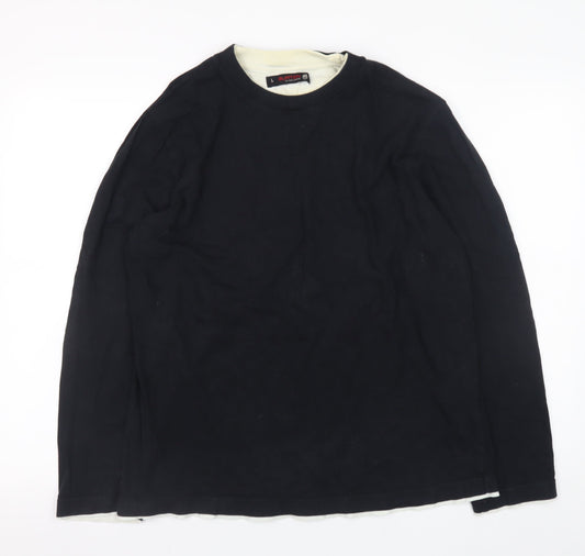 Burton Men's Black Cotton Crew Neck Pullover Sweatshirt Size L