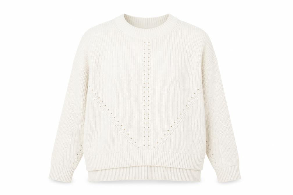 FatFace Womens Beige Cotton Chunky Knit Crew Neck Jumper Size 14