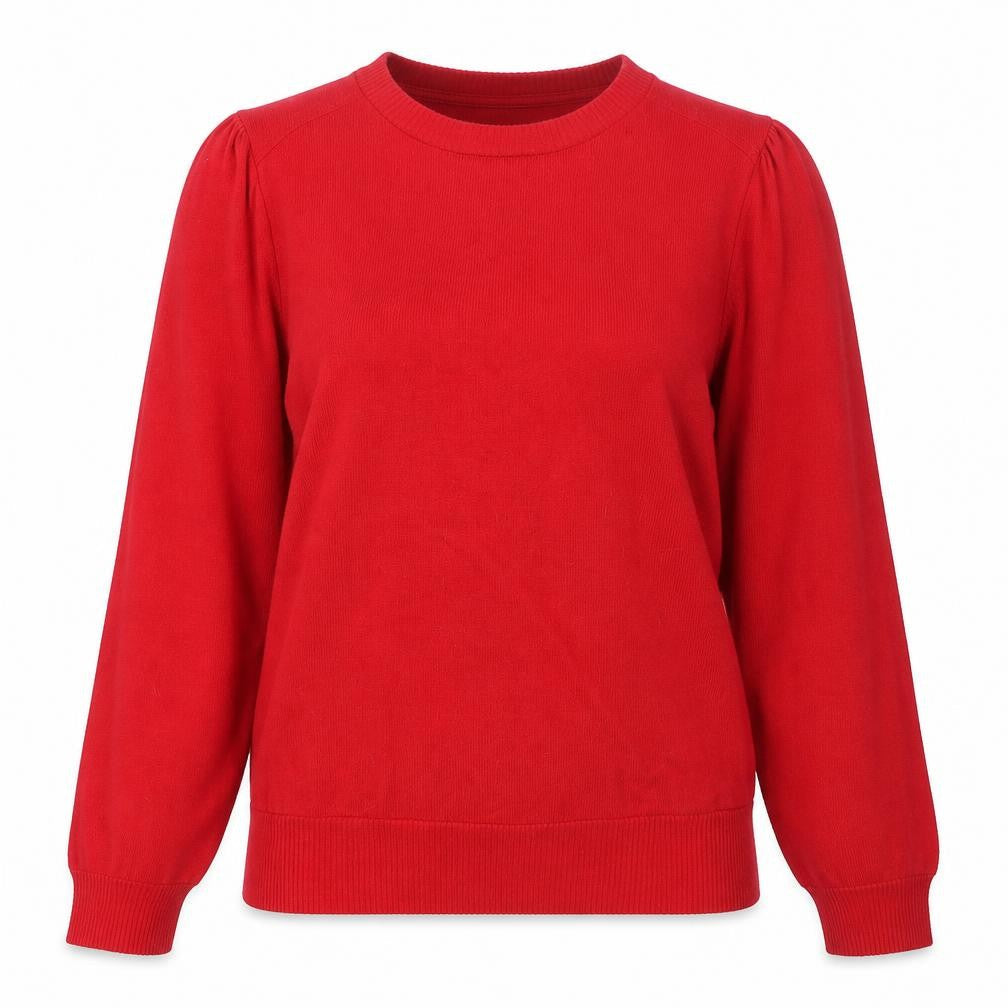 Next Women's Red Crew Neck Long Sleeve Knit Jumper Size L