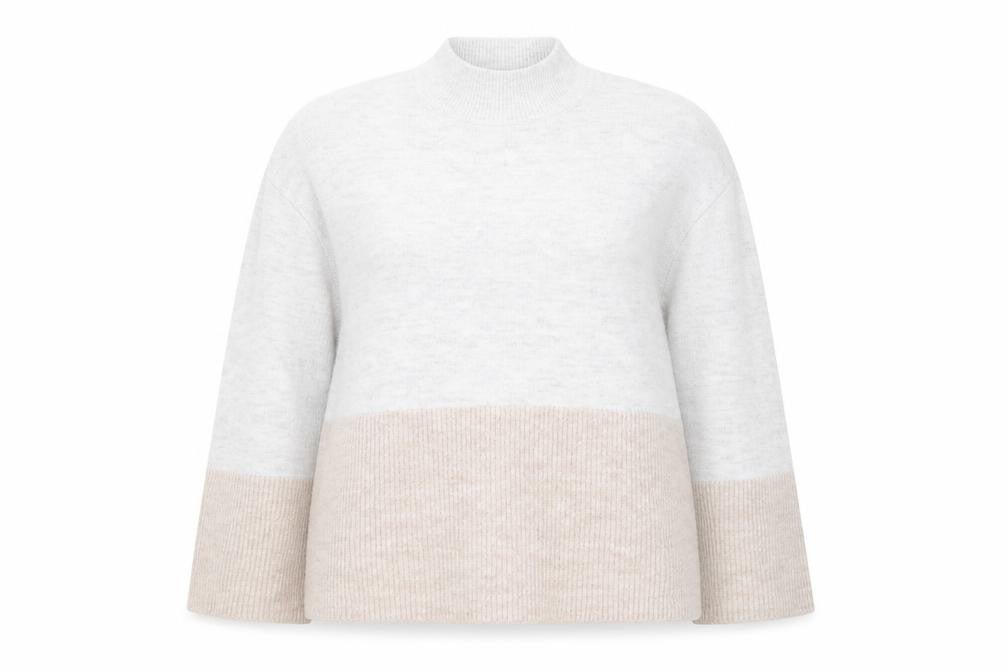 V by Very Women’s Beige Mock Neck Pullover Jumper Size 10