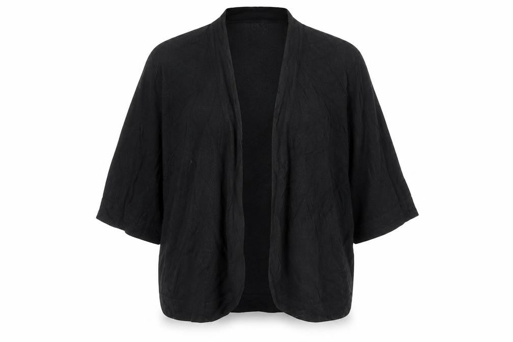 Capsule Womens Black Knit Open Front 3/4 Sleeve Cardigan Size M