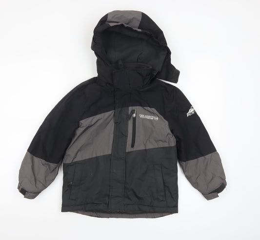Free Country Boys Grey Waterproof Hooded Puffer Jacket Size 5-6 Years